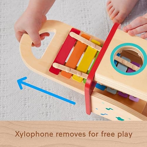 Fisher-Price Wood Toddler Toy Pound & Tap Bench Xylophone, 6-Piece Wooden Musical Activity for Preschool Kids Ages 18+ Months thumbnail 5