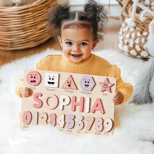 Zuzu Puzzle Puzzles for Toddlers Boy and Girl, Personalized Name Puzzle, 12 Month Toy, Gifts for 0 1 2 3 Years Old, Baby Gifts, Baby Shower, Christmas, New Babies Gift, 0 3 6 9 12 18 24 36 Months thumbnail 9