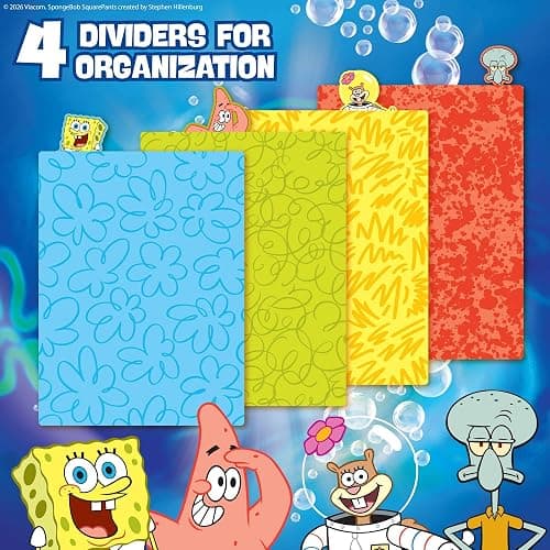 SpongeBob SquarePants™ Squishy Tab Journal, 6 x 8 in. Fidget Notebook With Interactive Tactile Liquid Cover, 4 Tab Dividers, 80 Lined Sheets, Great SpongeBob School Supplies or Office Stationery thumbnail 4