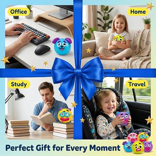 New Dog Face Swap Soft Slow Rising Squishy Toy, Cute Sensory Fidget Squeeze Toy, Stress Anxiety Relief Decompression Squishies for Adults Kids (E: Yellow) thumbnail 7