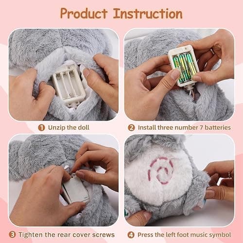Anxiety Stuffed Animal - Relief Koala Bear for Adults & Kids, Soothing Plush with Breathing Motion, Calming Sleep Buddy, Music & Lights(Battery-Free) thumbnail 6