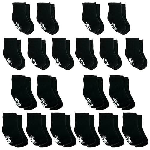 Little Me 20-Pack Newborn Baby Infant & Toddler Unisex Socks, For Baby Girl or Boy, 0-12 & 12-24 Months, Assorted Size Pack - Black