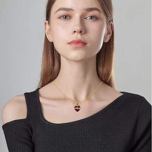 OHAYOO Sacred Heart of Jesus Necklace 925 Sterling Silver Cross Sacred Heart Necklace Inlaid Cubic Zirconia Christian Amulet Christian Gift,Perfect for Prime Shopping thumbnail 2