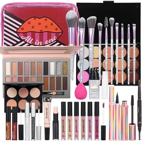 Travel Makeup Kit, Makeup Kit For Women Full Kit, Make up Kit for Girls Ages 8-12, Makeup Set For Teens Girls Beginner Make Up Kits For Adult Holiday Gift Set - Image 1