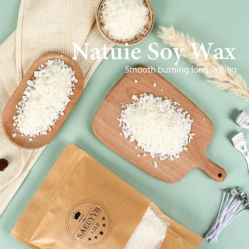 SAEUYVB Candle Making Kit with Wax Melter, Candle Making Kit for Adults - DIY Starter Soy Candle Making Kit/Supplies-Perfect as Home Decoration thumbnail 3