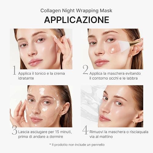 medicube Collagen Night Wrapping Mask - Maschera Collagene Viso Notturna, Idratazione e Incarnato Radioso, Effetto Rimpolpante - Skincare Coreana, 75 ml thumbnail 5