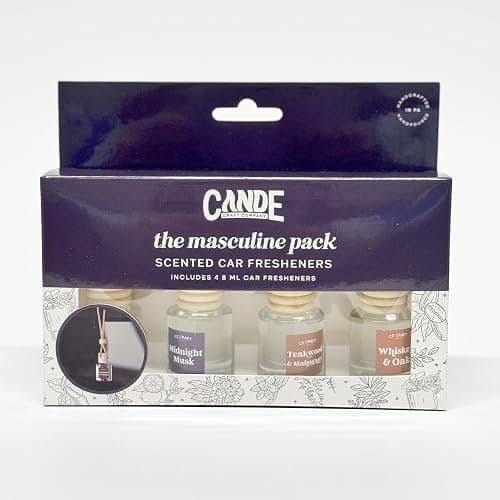 CE Craft Hanging Car Air Freshener – Fragrance Oil Diffuser with Essential Oils – Long-Lasting Aromatherapy Scents for Automobiles – 4 Pack, Masculine thumbnail 5