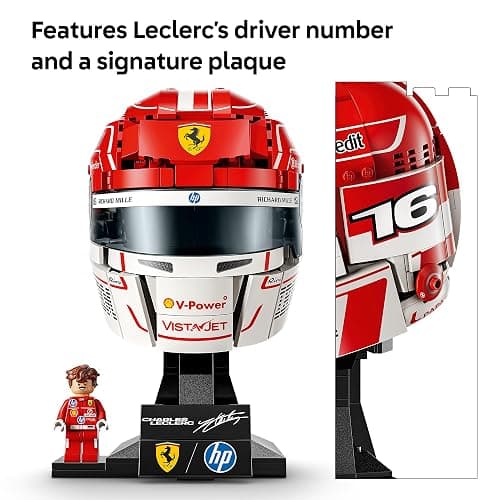 LEGO Editions Scuderia Ferrari HP Charles Leclerc Helmet - Building Set for Teens, Ages 14+ - Collectible F1 Display - Bedroom or Home Office Decor - Gift for Formula 1 Fans - 43014 thumbnail 5