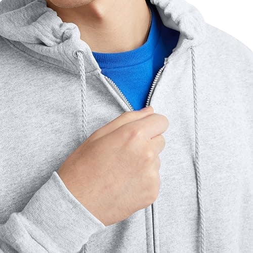 Hanes mens Zip-up Hoodie, Ecosmart Fleece Full-zip Hoodie for Men, Hooded Sweatshirt thumbnail 4