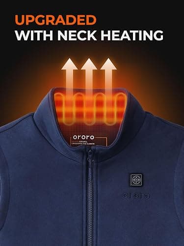 ORORO [Upgraded] Women's Heated Fleece Vest with Heated Collar and Battery, Lightweight Heating Vest Fleece thumbnail 4