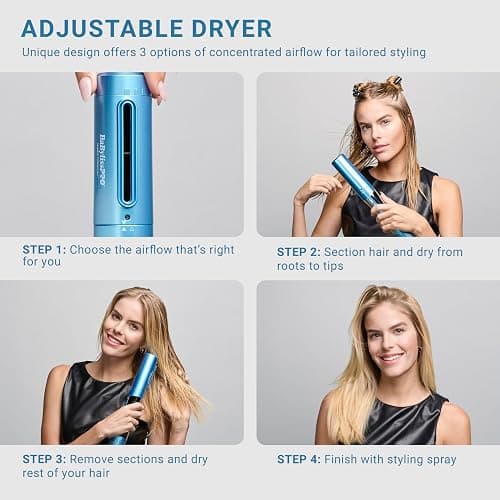 BaBylissPRO StyleSwitch Ionic Multi-Styler, Air Styler and Hair Dryer, Lightweight Hot Air Brush with 5 Attachments, Automatic Dual Voltage thumbnail 6