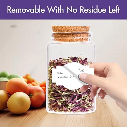 300 PCS White Stickers, 5 Shape Water/Oil/Tear Resistant Blank Stickers Removable with no Residue for Name Tags, File Folders, Food Jars, Gift Tags, Home Office Business Uses (2” x 3”) ﻿ thumbnail 4
