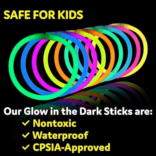 PartySticks Glow Sticks Party Supplies 100pk - 8 Inch Glow in the Dark Light Up Sticks Party Favors, Glow Party Decorations, Neon Party Glow Necklaces and Glow Bracelets with Connectors thumbnail 6