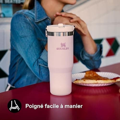 STANLEY Flip Straw Tumbler 1.0 Gourde Avec Paille 0.89L - Froid Pendant 12 Heures - Gourde Isotherme - Sans BPA - Thermos Facile à Transporter - Va au Lave-Vaisselle - Rose Quartz thumbnail 6
