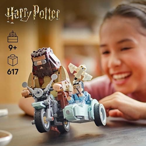 LEGO Harry Potter Hagrid & Harry’s Motorcycle Ride - Play and Display Motorbike Toy with a Sidecar & Hedwig Owl Figure - Wizarding World Gift for 9+ Year Old Girls & Boys - 76443 thumbnail 2