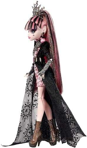 Monster High Draculaura Doll, Special Howliday Edition, Pink and Black Gown, High Fashion, Holiday Collection, Gifts for Girls and Boys thumbnail 4