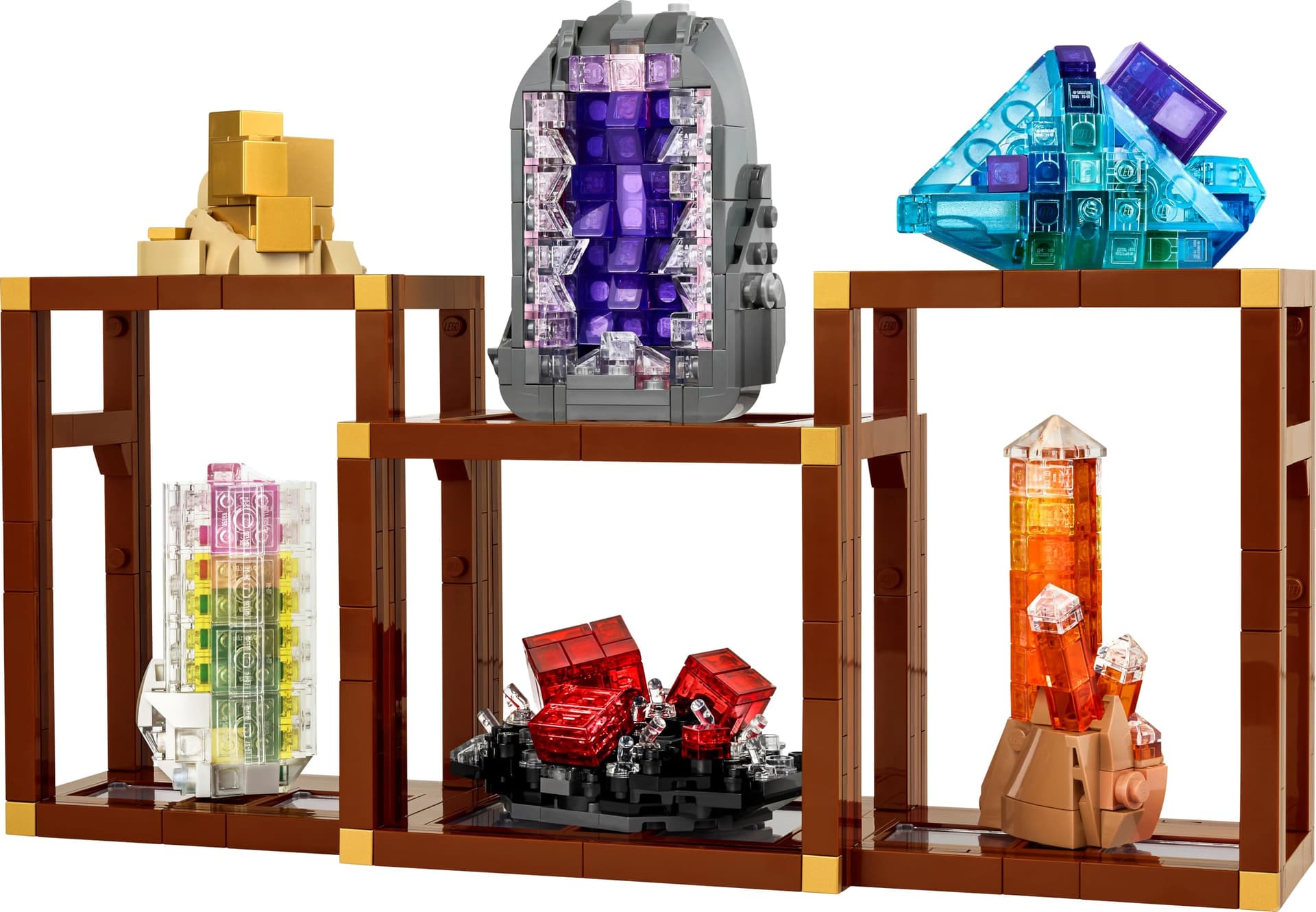 LEGO Ideas Mineral Collection Building Kit for Adults – Model with Crystal Elements Incl. Amethyst, Fluorite and Mandarin Quartz, Plus 3 Stands – DIY Home Decoration Gift – 21362 thumbnail 9