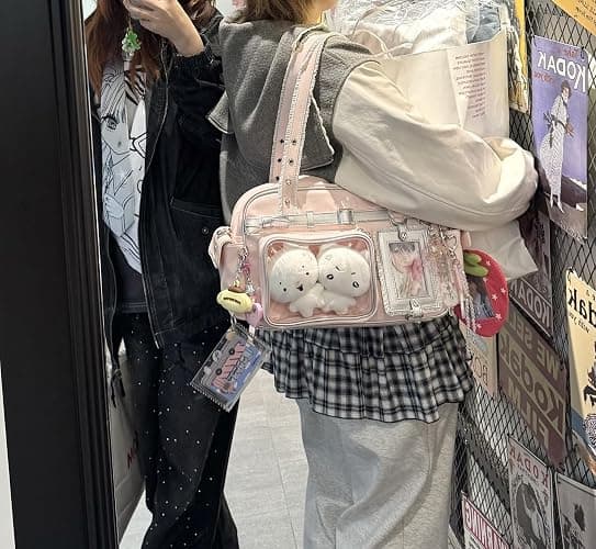Kpop Ita Bag for Kpop Fan Pin Display Ita tote Bag Japanese Anime Kawaii Crossbody Bag Cosplay Large thumbnail 3