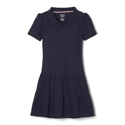 French Toast Girls Ruffle Pique Polo School Uniform Dress - Image 1