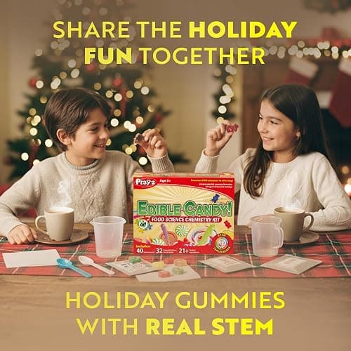 Playz Edible Candy Making Science Kit for Kids Ages 8-12 Years Old - Food Science Chemistry Kid Science Kit with 40 Experiments to Make Your Own Chocolates, Educational Science Kits for Boy & Girls thumbnail 8