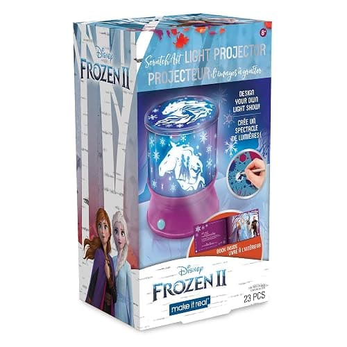 Make It Real Disney Frozen 2 Starlight Projector for Girls - DIY Ceiling Projector Kit with Stencils & Scratch-Art Film, Illuminates Bedrooms with Frozen 2 Scenes - Creative Gift for Ages 8 - Image 1