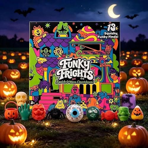Funky Frights Halloween Advent Calendar 13 Days | Spooky Squishy Slow Rise Stress Relief Toys Countdown Gift Box for Kids Teens Halloween Party Favors thumbnail 5