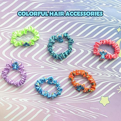 Stitch 6 Piece Hair Scrunchie Set, Hair Accessories for Girls, School Rewards Party Favors, Stocking Stuffer, Birthday Gift, Spa Days, Makeovers, Ages 3 and up, by Townley Girl thumbnail 4