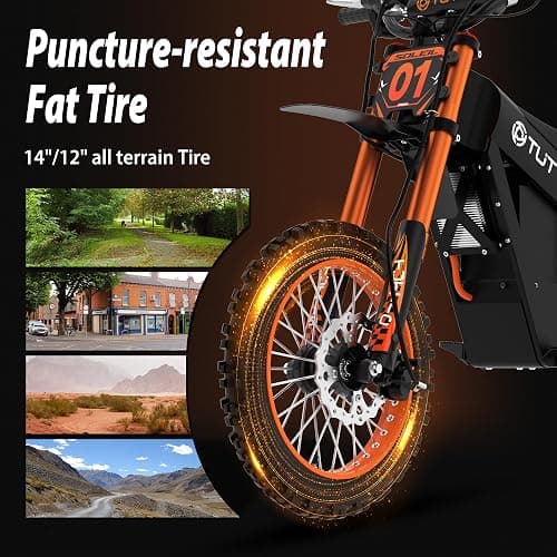 Tuttio Electric Dirt Bike Teens Adults Electric Bike 48V 21AH Removable Battery with Hydraulic Brakes (21AH Dirt Bike) thumbnail 4