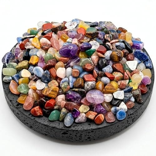 132PCS Multicolor Healing Crystals Gem Stones,0.4inch Polished Crystal Chip | 18 Types Natural Gemstones rocks,Crystals and Healing Stones for Jewelry Making,Reiki,Meditation,Witchcraft,Craft&Home Decor - Image 1