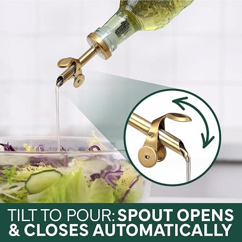 COOK WITH COLOR Glass Olive Oil Bottle Dispenser - 2 Pack- 17oz Oil and Vinegar Cruet - Olive Oil Carafe Decanter for Kitchen thumbnail 7