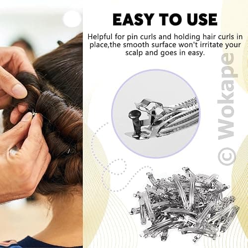 Wokape 100Pcs 2.36" French Barrette Hair Clips, Metal Hair Clips for DIY Bow Streamer Craft Clip thumbnail 5