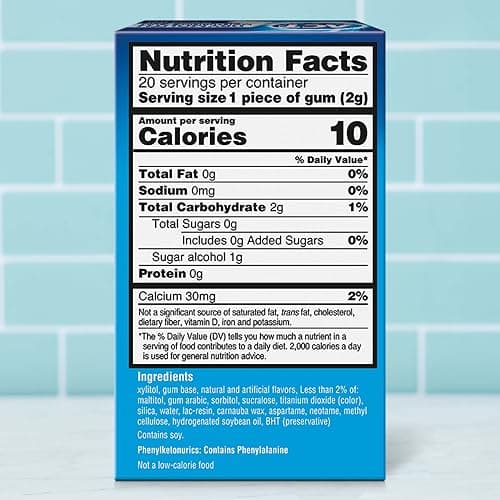 ACT Dry Mouth Moisturizing Gum, 20 Pieces, With Xylitol, Sugar Free Soothing Mint (Pack of 3) thumbnail 2
