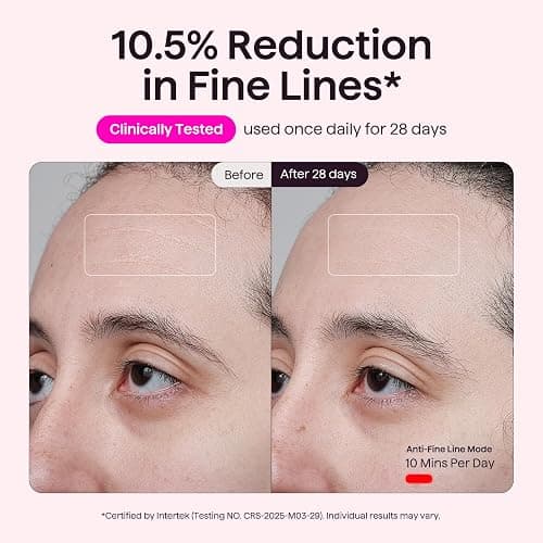 wavytalk Red Light Therapy Mask for Face, Glow Time LED Face Mask 850nm NIR | for Anti-Fine Line, Acne, Skin Rejuvenation with 456 LED Chips, 3 Modes, Gift for Women Wife Mom thumbnail 4