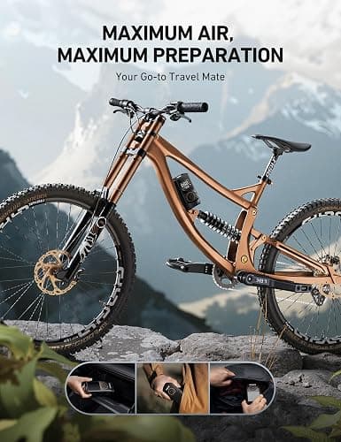 AstroAI L7 Tire Inflator Portable Air Compressor,150 PSI Cordless Mini Air Bike Auto Shut-Off Pump with Digital Display Pressure Gauge, Fast Inflation & LED Light for Car Tires,Motorcycles,Bikes,Balls thumbnail 3