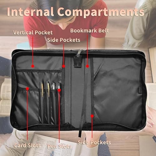 PU Leather Bible Cover Military Camo American Flag Premium Bible Case with Zipper, Durable Christian Bible Protector for Men Women Bible Holder with Inner Pockets for Notebook/Pen/Bible Accessories thumbnail 4