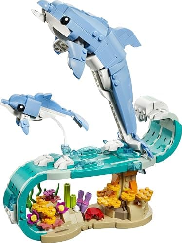 LEGO Creator 3in1 Sea Animals: Beautiful Dolphins Toy - Sea Animal Figure Transforms into a Seahorse or Crab - DIY Room Decor Idea - Creative Gift for 9+ Year Old Girls & Boys - 31385 thumbnail 8