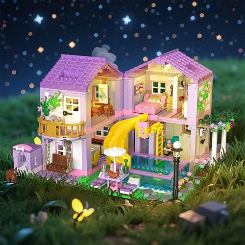 Purple Girls Summer Villa Friends Building Set Compatible with Lego 3 in 1 Friends Construction Educational Toy for Kids Age 8-12 and Up 1081 PCS thumbnail 5