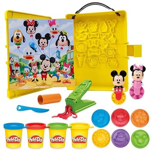 Play-Doh Disney Junior Mickey Mouse Clubhouse, Shape a Story Playset, Storage & Travel, Arts & Crafts Preschool Toys for Kids 2+ - Image 1