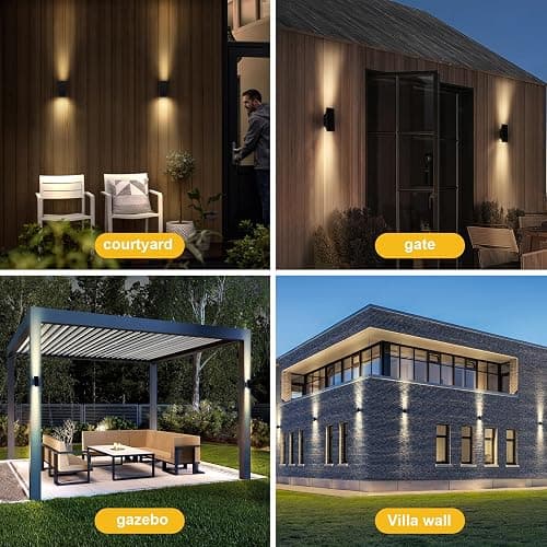 SOTTLOT Solar Outdoor Lights, 3000K 700LM Solar Wall Lights Outdoor Up and Down, Dimmable Solar Sconce Lights, IP65 Waterproof Outdoor Solar Lights for Yard Patio Garage Porch, 1pcs - 3000K - 1pcs thumbnail 7