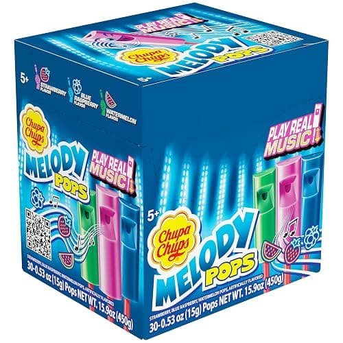 Chupa Chups Melody Pops, Assorted Flavors, Whistle Lollipops, Individually Wrapped Candy, 30 count thumbnail 2
