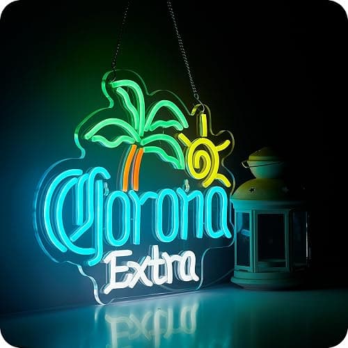 Palm Tree Coron Beer Neon Sign for Wall Decor Bar Light Up Signs Extra Beer LED Lights Man Cave Pub Store Party Club Gifts thumbnail 4