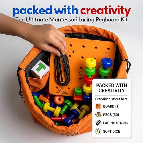 Skoolzy Peg Board Set - 33 Pc thumbnail 2