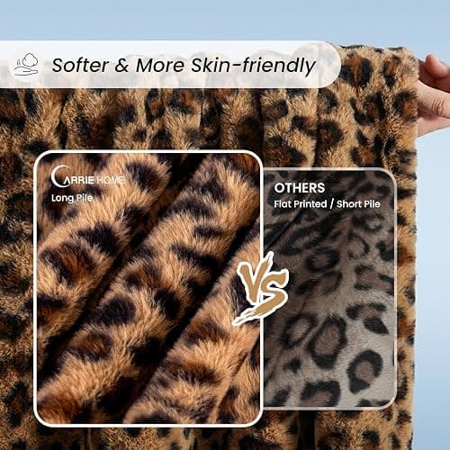 Cheetah Print Throw Pillow Covers 24x24 Set of 2, Fluffy Soft Faux Fur Decorative Throw Pillow Covers24 x 24, Leopard Print Home Decor for Sofa Livingroom thumbnail 3