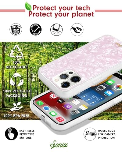 Sonix Phone Case for iPhone 13 Pro Max / 12 Pro Max | 10ft Drop Tested | Pink Tortoiseshell Print | Pink Pearl Tort thumbnail 3