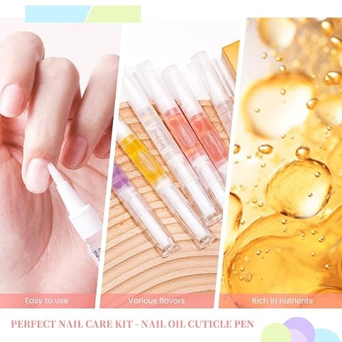 SULLMAR Nail Oil Cuticles Pens 8pcs Nail Care Kit 8 Smell Cuticle Pen Nutrition Oil Nail Art Professional Manicure Set for Nails Softener Nourish Skin thumbnail 6