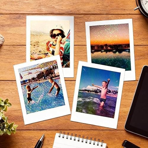 STARVAST 90PCS Holographic Sticker Paper, Transparent A4 Vinyl Holographic Sticker, Self Adhesive Waterproof with 9 Different Patterns thumbnail 2