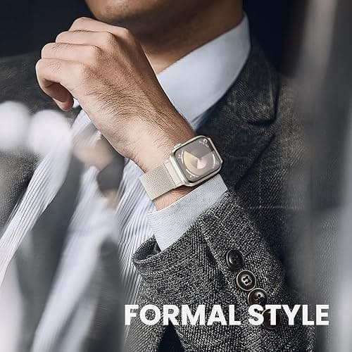 WANLISS Original Metal Milanese Loop Compatible with Apple Watch Band 38mm 40mm 41mm 42mm 44mm 45mm 49mm for Women Men, Magnetic Stainless Steel for iWatch Se Ultra Series 11 10 9 8 7 6 5 4 3 2 1 thumbnail 8