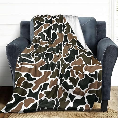 WEIYUHPIG Camo Throw Blanket, Camouflage Hunting Army Blankets Gift for Men | Soft Cozy Flannel Fabric, All Season Daily Use For Couch Sofa Bed , Outdoor Travel Car Camping Hunting Gift for Men Boys thumbnail 2