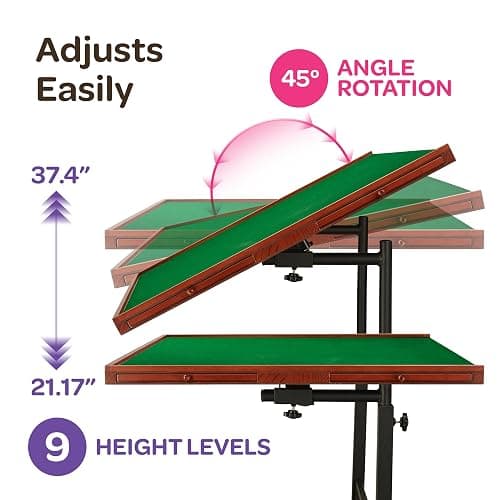 JoyBerri Jigsaw Puzzle Table/Rolling Desk - 1500 Piece Puzzle Board/Portable Jigsaw Tables with Drawers and Legs - Height Adjustable for Adults and Kids thumbnail 6