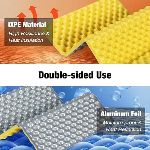 REDCAMP Foam Hiking Seat Pad, Foldable Z Ultralight Sitting Pad for Camping Backpacking Stadium Outdoor, Green/Blue/Khaki/Yellow/Black thumbnail 6